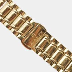 Pre Owned Aigner Mother of Pearl Gold Plated Stainless Steel Altamura A56000 Women's Wristwatch 34 mm