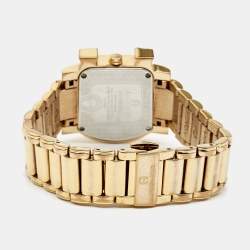 Aigner Mother of Pearl Gold Plated Stainless Steel Diamonds Genua Due A31600 Women's Wristwatch 31 mm