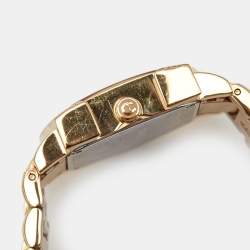 Aigner Mother of Pearl Gold Plated Stainless Steel Diamonds Genua Due A31600 Women's Wristwatch 31 mm