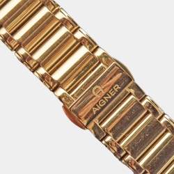Aigner Mother of Pearl Gold Plated Stainless Steel Diamonds Genua Due A31600 Women's Wristwatch 31 mm