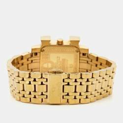 مملوكة مسبقًا Aigner Mother of Pearl Gold Plated Stainless Steel Genua Due A31600 Women's Wristwatch 31 mm