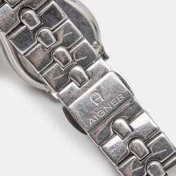 Pre Owned Aigner White Stainless Steel Ravenna A02200 Women's Wristwatch 24 mm