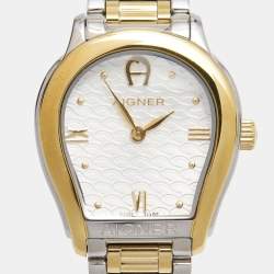 Aigner Silver Two Tone Stainless Steel Vicenza A111200 Women's Wristwatch 30 mm