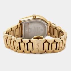 Pre Owned Aigner Mother of Pearl Yellow Gold Plated Stainless Steel Ravenna A122200 Women's Wristwatch 30 mm