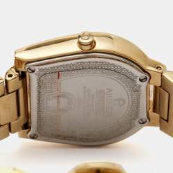 Pre Owned Aigner Mother of Pearl Yellow Gold Plated Stainless Steel Ravenna A122200 Women's Wristwatch 30 mm