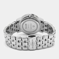 Pre Owned Aigner Grey Stainless Steel Cortina A26200 Women's Wristwatch 29 mm