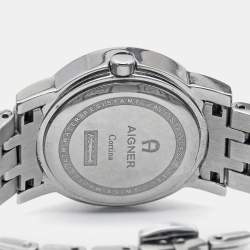 Pre Owned Aigner Grey Stainless Steel Cortina A26200 Women's Wristwatch 29 mm