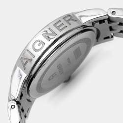 Pre Owned Aigner Grey Stainless Steel Cortina A26200 Women's Wristwatch 29 mm