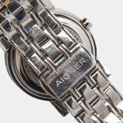 Pre Owned Aigner Grey Stainless Steel Cortina A26200 Women's Wristwatch 29 mm