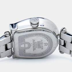 Pre Owned Aigner Mother of Pearl Stainless Steel Muggia A119200 Women's Wristwatch 19 mm 