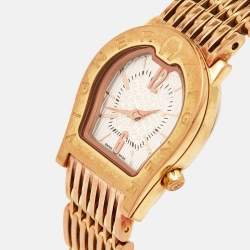 Pre Owned Aigner Silver Rose Gold Plated Stainless Steel Ravenna Nuovo A25200 Women's Wristwatch 24 mm