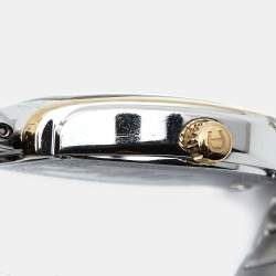 Pre Owned Aigner Mother Of Pearl Two-Tone Stainless Steel Vicenza A111200 Women's Wristwatch 30 mm