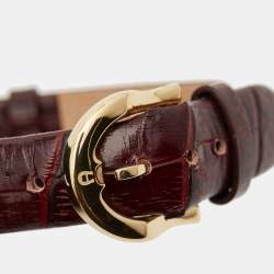 Pre Owned Aigner Champagne Gold Plated Stainless Steel Verona Nuovo A22200 Women's Wristwatch 24 mm