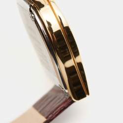 Pre Owned Aigner Champagne Gold Plated Stainless Steel Verona Nuovo A22200 Women's Wristwatch 24 mm