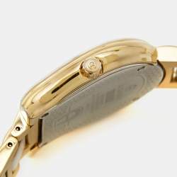 Pre Owned Aigner Mother of Pearl White Ceramic Gold Plated Stainless Steel Altamura A56000 Women's Wristwatch 34 mm