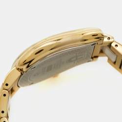 Pre Owned Aigner Mother of Pearl White Ceramic Gold Plated Stainless Steel Altamura A56000 Women's Wristwatch 34 mm