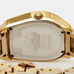 Pre Owned Aigner Mother of Pearl Gold Plated Stainless Steel Verona A48100 Women's Wristwatch 33 mm