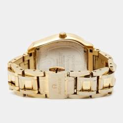 Pre Owned Aigner Mother of Pearl Gold Plated Stainless Steel Verona A48100 Women's Wristwatch 33 mm