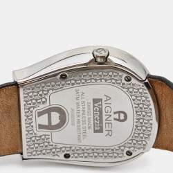 Aigner Mother of Pearl Stainless Steel Leather Venezia A39200 Women's Wristwatch 36 mm