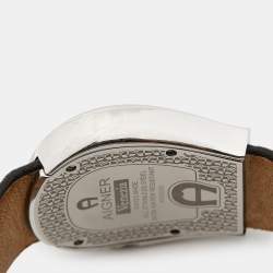 Aigner Mother of Pearl Stainless Steel Leather Venezia A39200 Women's Wristwatch 36 mm