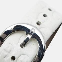 Aigner White Stainless Steel Leather Aversa A51200 Women's Wristwatch 32 mm