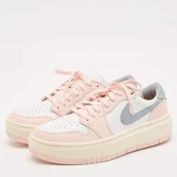 Pre Owned Air Jordans Multicolor Leather Jordan 1 Elevate Low Atmosphere Sneakers Size 44