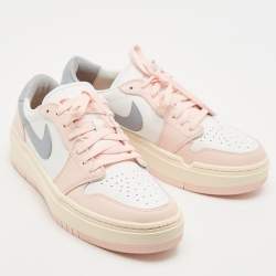 Pre Owned Air Jordans Multicolor Leather Jordan 1 Elevate Low Atmosphere Sneakers Size 44