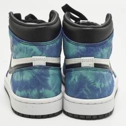 Pre Owned Air Jordans Jordan 1 Retro Tie Dye Size 36.5 Multicolor Leather and Suede High Top Sneakers