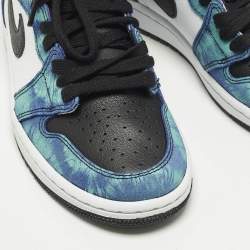 Pre Owned Air Jordans Jordan 1 Retro Tie Dye Size 36.5 Multicolor Leather and Suede High Top Sneakers
