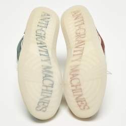 Pre Owned حذاء رياضي إير جوردان 1 ميد جلد رمادي/كحلي مقاس 38