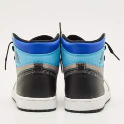 Pre Owned حذاء رياضي إير جوردان 1 متعدد الألوان جلد ونوبوك عالي المقاس 44.5