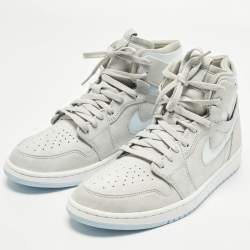 مملوكة مسبقًا حذاء رياضي آير جوردانز 1 هايتوب جلد أسود/أخضر داكن مقاس 42.5