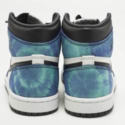 Pre Owned Air Jordans Jordan 1 Retro Tie Dye Size 37.5 Multicolor Leather and Suede High Top Sneakers