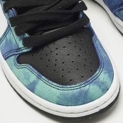 Pre Owned Air Jordans Jordan 1 Retro Tie Dye Size 37.5 Multicolor Leather and Suede High Top Sneakers