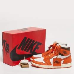 Pre Owned Air Jordans Jordan 1 Retro OG Starfish Size 44.5 Multicolor Leather High Top Sneakers