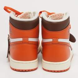 Pre Owned Air Jordans Jordan 1 Retro OG Starfish Size 44.5 Multicolor Leather High Top Sneakers