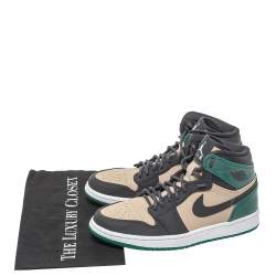 Pre Owned Air Jordan 1 x Nike Tricolor Leather Retro Celtics High Top Sneakers Size 38.5 