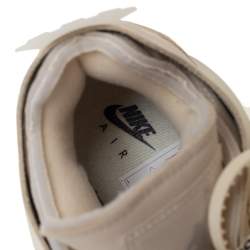 Pre Owned Air Jordan x Off White Beige Nubuck And Rubber 4 Retro Sail Sneakers Size 40