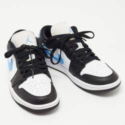 Pre Owned Nike Air Jordans Multicolor Leather Jordan 1 Low Top Sneakers Size 38.5