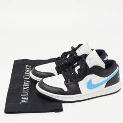 Pre Owned Nike Air Jordans Multicolor Leather Jordan 1 Low Top Sneakers Size 38.5