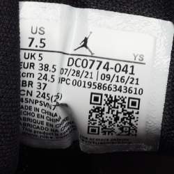 Pre Owned Nike Air Jordans Multicolor Leather Jordan 1 Low Top Sneakers Size 38.5