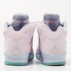 Pre Owned Air Jordans Pink Leather  Air Jordan 1  Sneakers Size 36.5