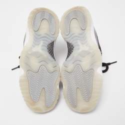 Pre Owned Air Jordans Black Mesh and Leather Jordan 11 Retro Jubilee Sneakers Size 38