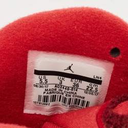 Pre Owned Air Jordans Red Suede Air Jordan 8 Valentine's Day Sneakers Size 36