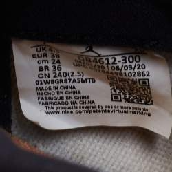 Pre Owned Air Jordan Green/White Leather Jordan 1 Retro High Lucky Green Sneakers Size 38