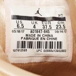 Pre Owned Air Jordans Peach Satin Jordan 1 Retro High Season of Her Ice Peach Sneakers Size 37.5