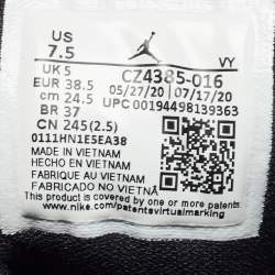 Pre Owned Air Jordans Multicolor Leather Jordan 1 Mid SE Black Dark Beetroot Sneakers Size 38.5