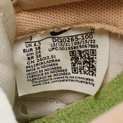Air Jordans Multicolor Fabric and Suede Air Jordan 1 Sneakers Size 38