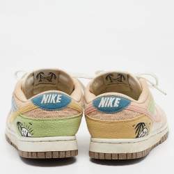 Air Jordans Multicolor Fabric and Suede Air Jordan 1 Sneakers Size 38