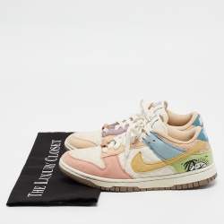 Air Jordans Multicolor Fabric and Suede Air Jordan 1 Sneakers Size 38